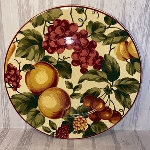 VTG Waverly Garden Room Floral Manor Salad Dessert Plates Set of 4 • Fruit Toile